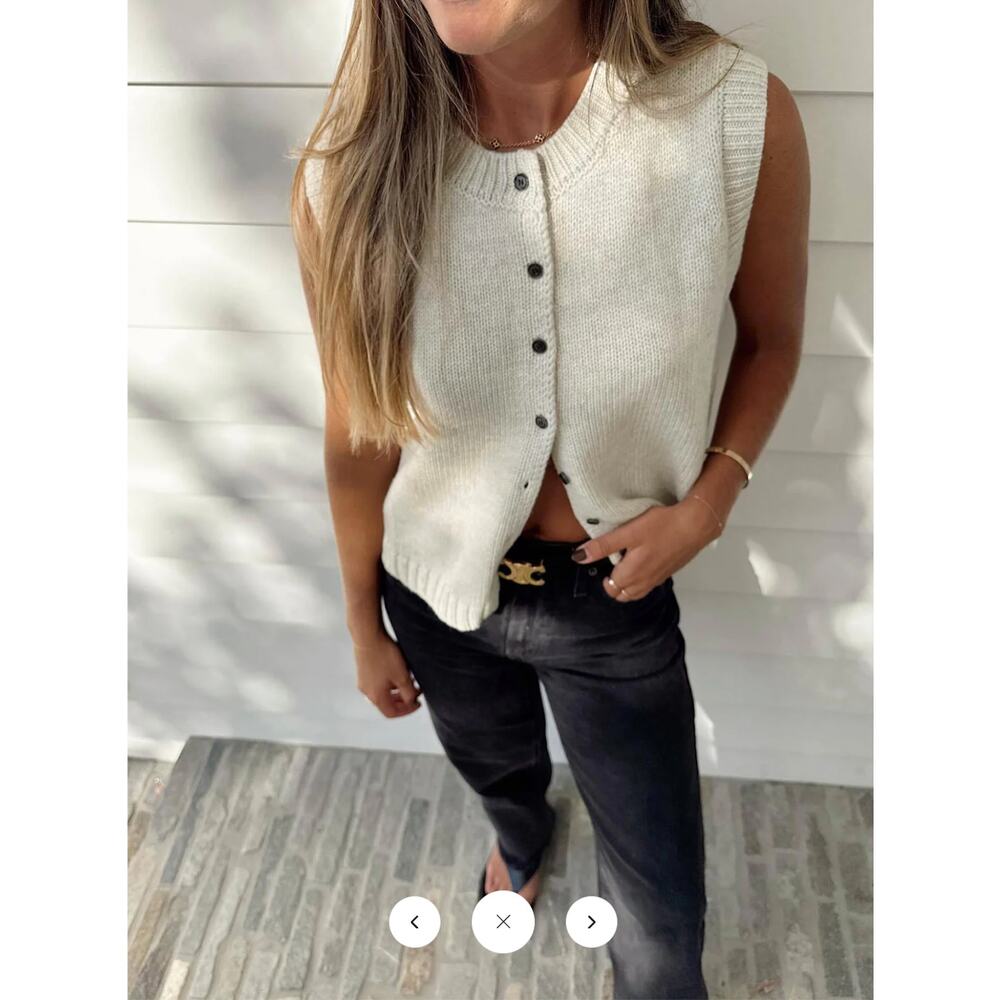 NWT Commense Casual Button Up Sweater Vest Sz M